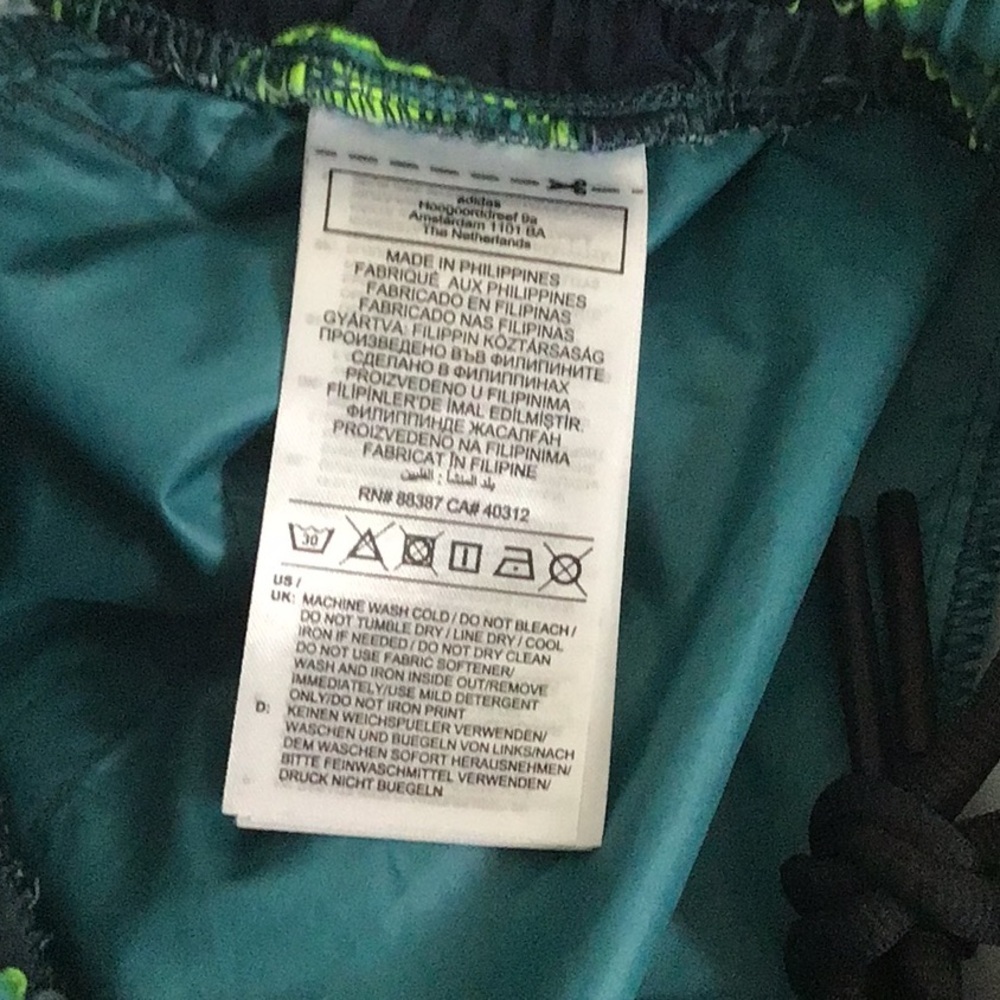 adidas Men's Future Icons Allover Print Pants Green Arctic Night Size Small - Picture 7 of 10